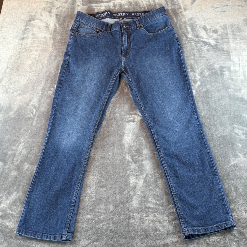 Rugby University Men's Jeans Straight Leg‎ Size36X32 Dark Wash